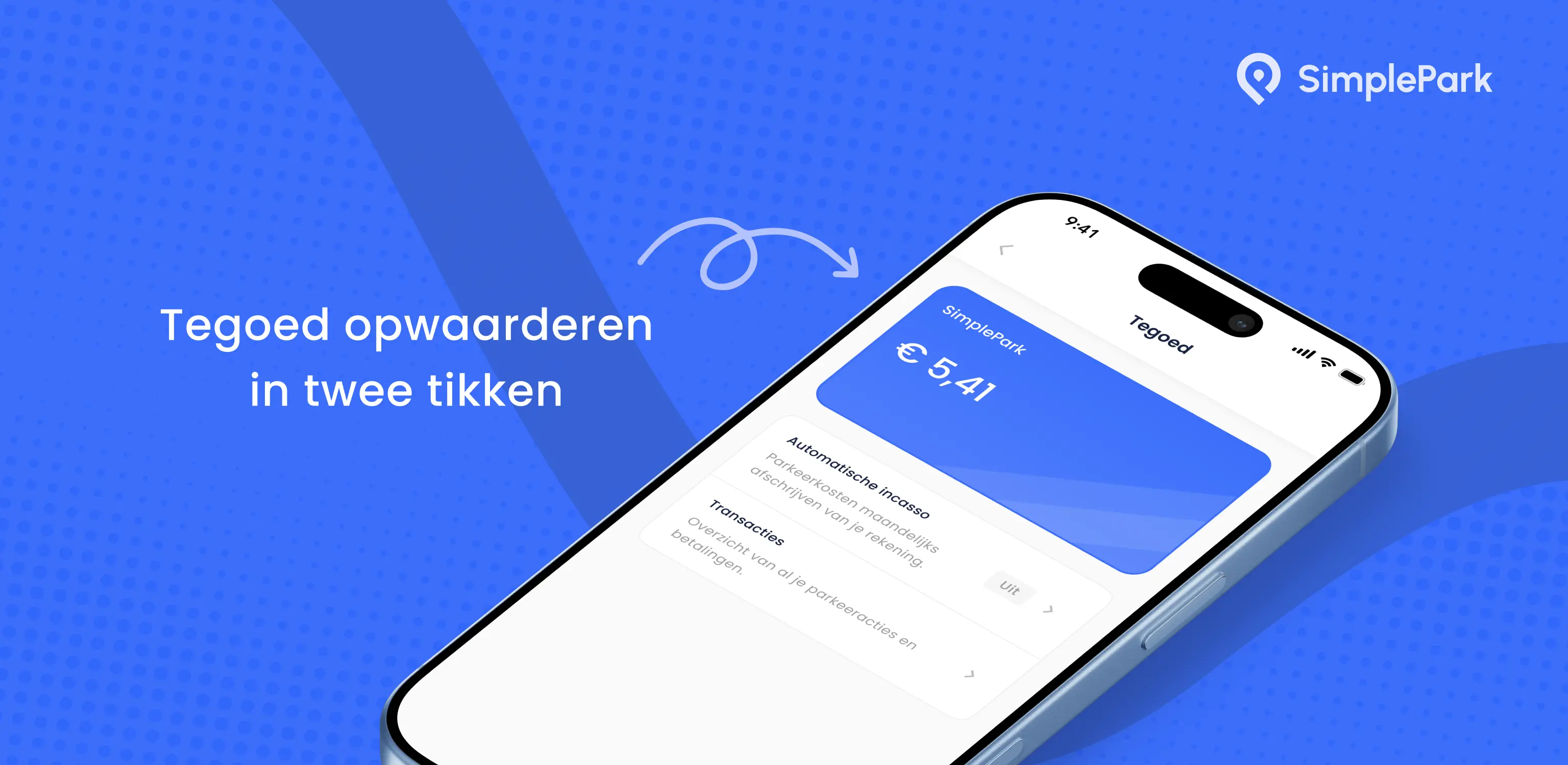 Zo werkt je tegoed bij SimplePark